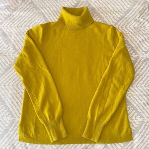 J. Crew Mustard Turtleneck Sweater